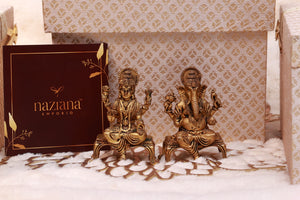 Divine Brass Laxmi Ganesh Idol Set
