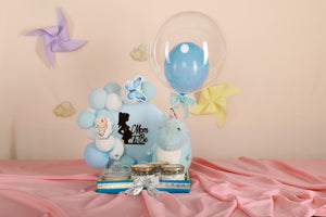 Blue Dreams mom to be Hamper
