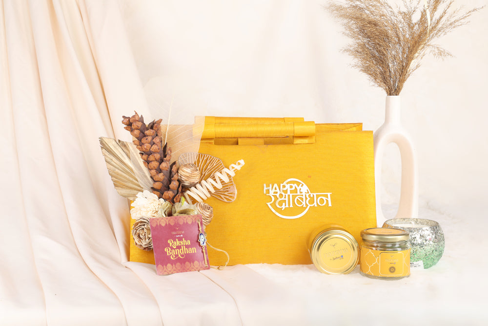 Golden Bond Rakhi Silk Hamper