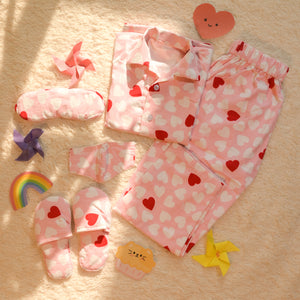 Pink Heart Night Suit Set