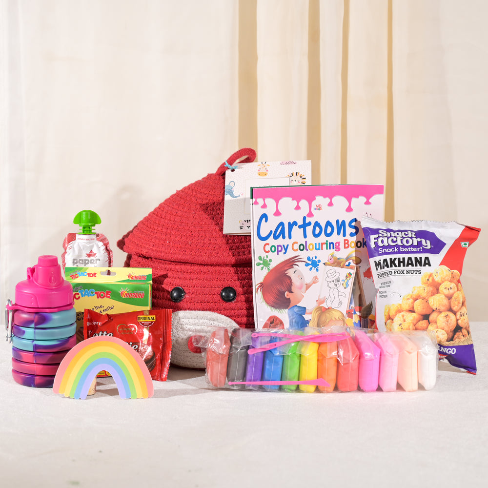 Red Bunny Jute Hamper