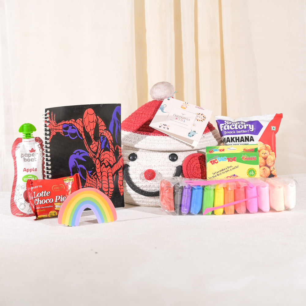 Santa Smiles Fun Jute Hamper