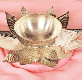 Radiant German Silver Lotus Diya