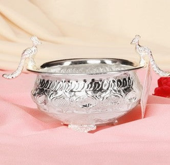 Royal German Silver Peacock Serving Bowl