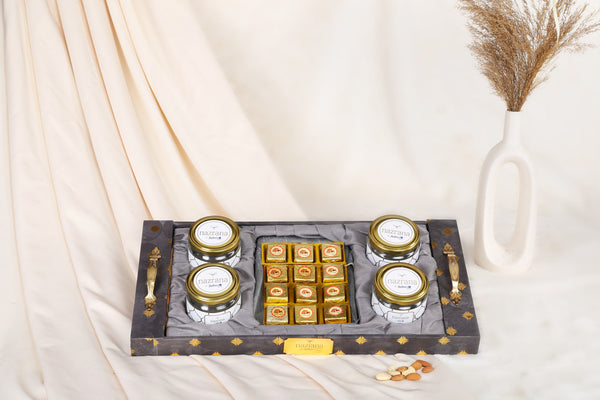 Naz- Grey & Gold Luxe Hampers