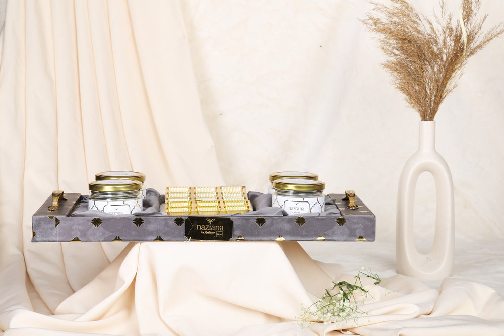 Naz- Grey & Gold Luxe Hampers