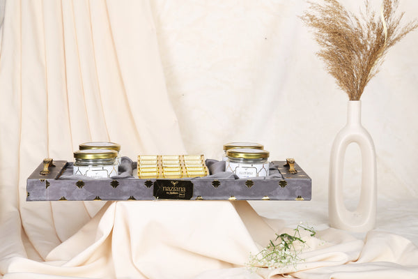 Naz- Grey & Gold Luxe Hampers