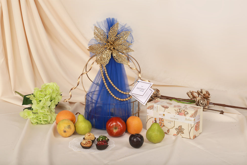 Royal celebration metal basket